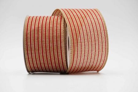 Striped Wired Ribbon_KF6625GC-6-183_Red